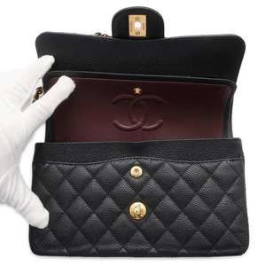 Chanel Chain Matelasse Bag 23 Caviar Double Mark Coco Black Shoulder